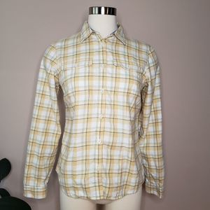 L.L Bean yellow plaid flannel